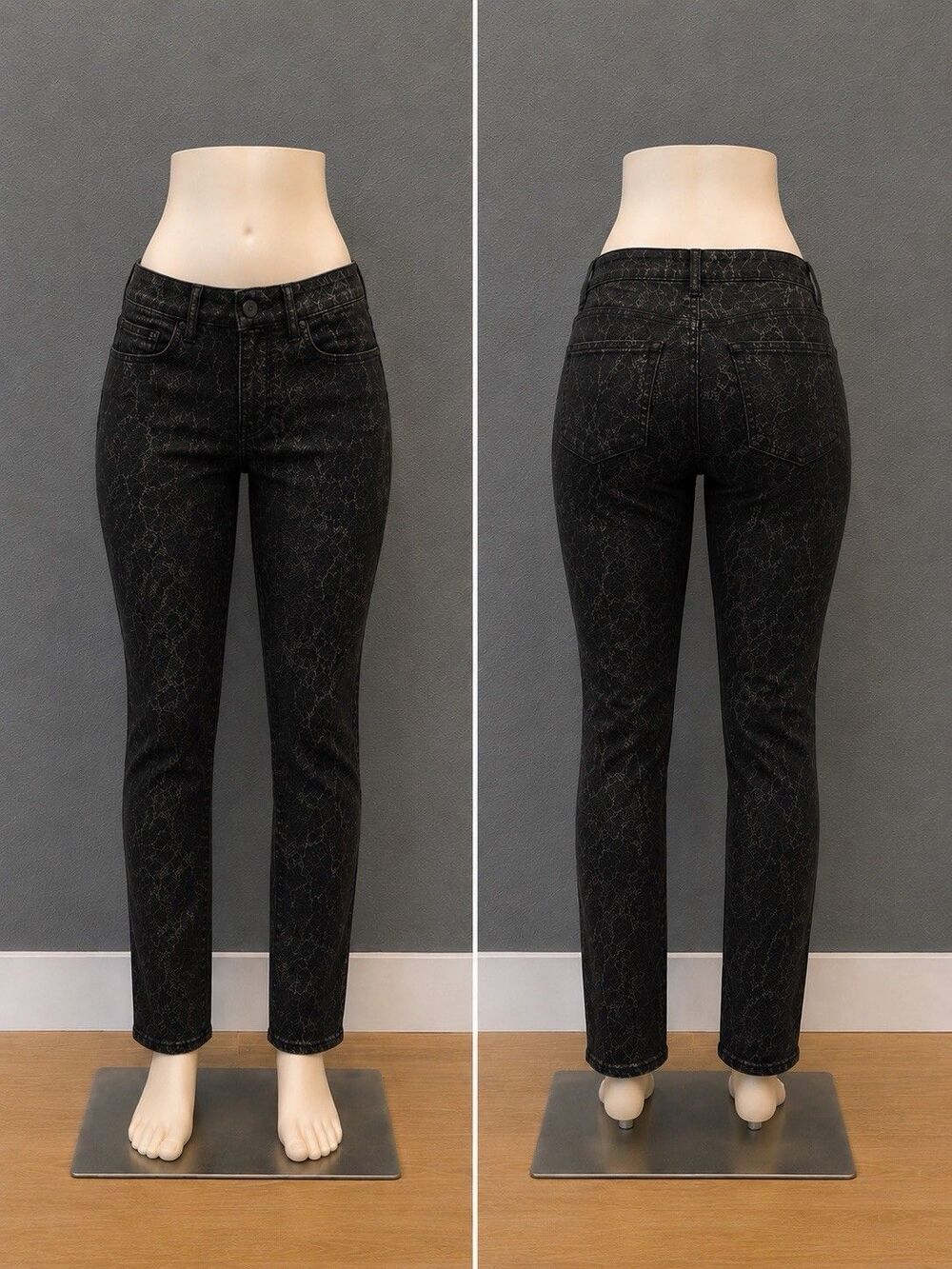 Express Stretch Mid Rise Ankle Legging Snake Print Jeans Size 0R Edgy Y2K